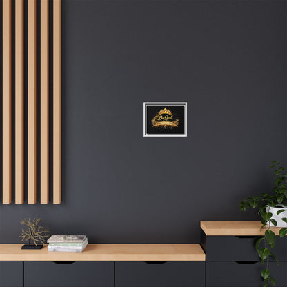 Framed Matte Canvas - "But God Apparel" Gold Crown Wall Art