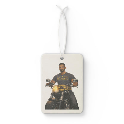 Motorcycle Rider Car Air Freshener — "Ride & Roar" Vintage Bike Design