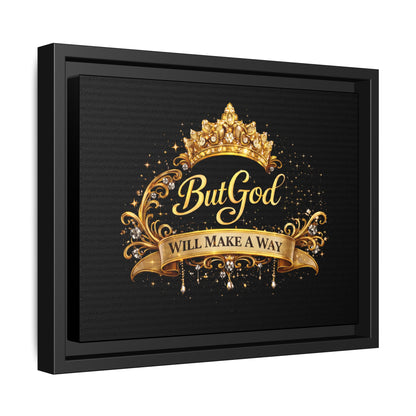 Framed Matte Canvas - "But God Apparel" Gold Crown Wall Art