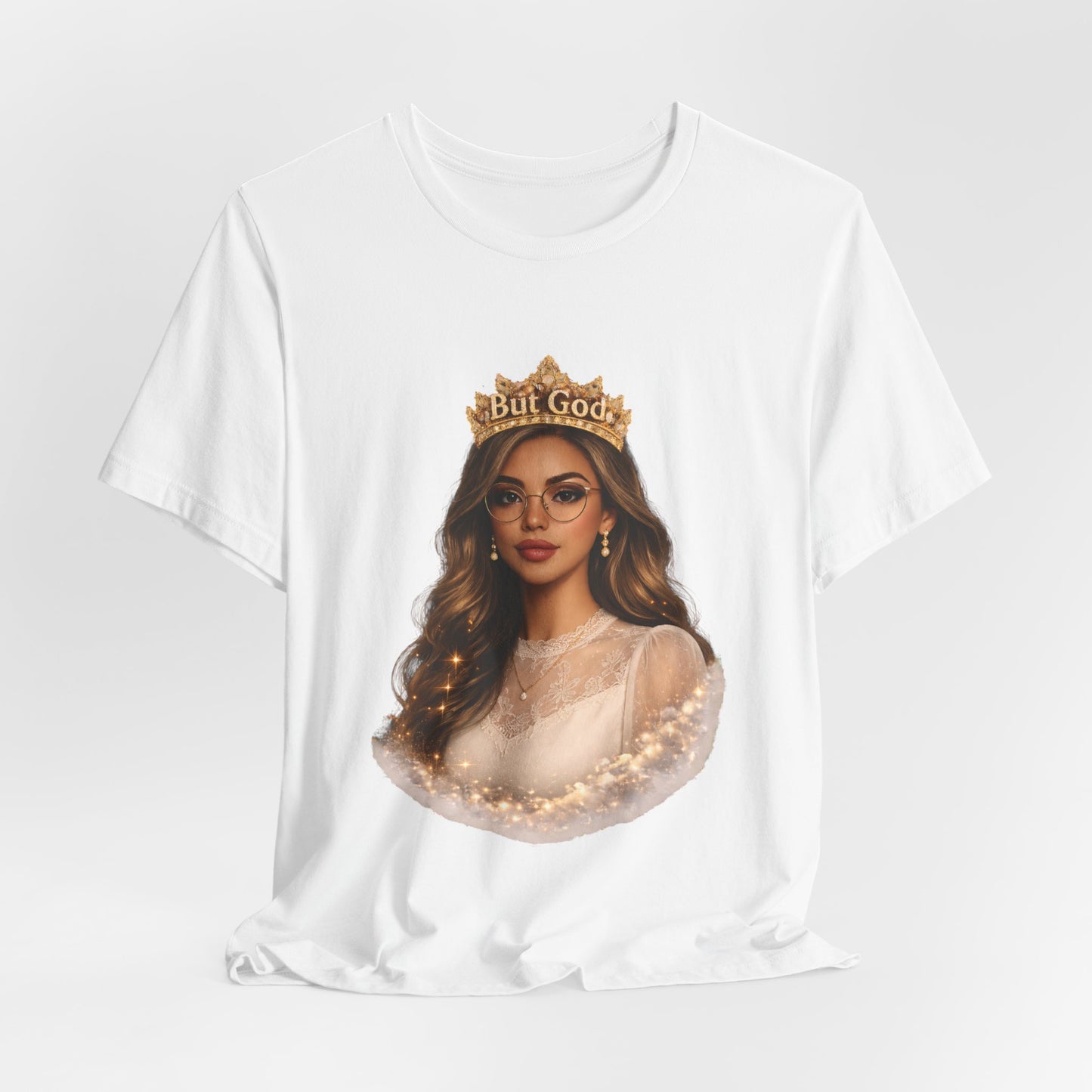 T-Shirt — Black Queen with Crown "But God" Graphic