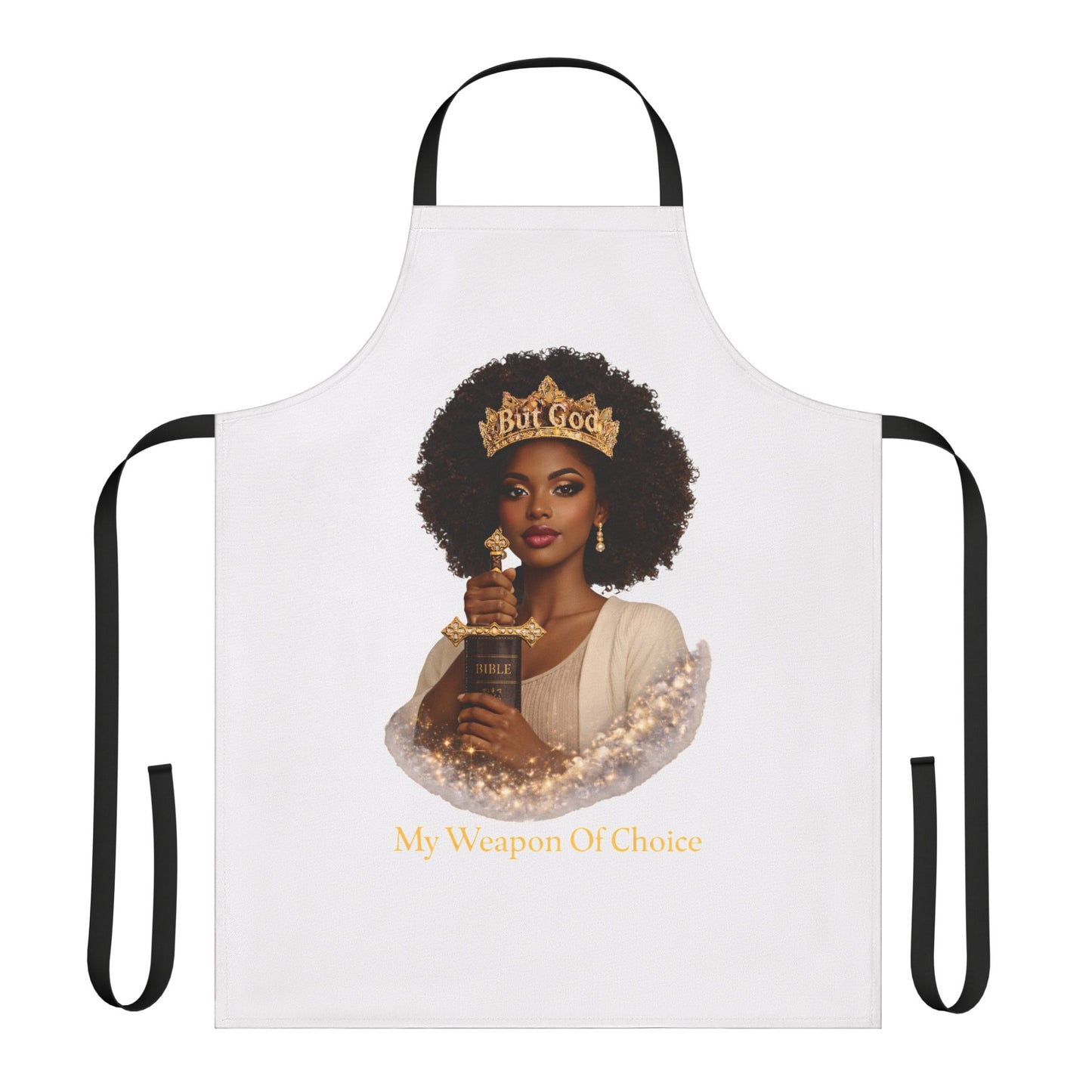 My Weapon of Choice Apron — Crowned Woman Graphic Cooking Apron