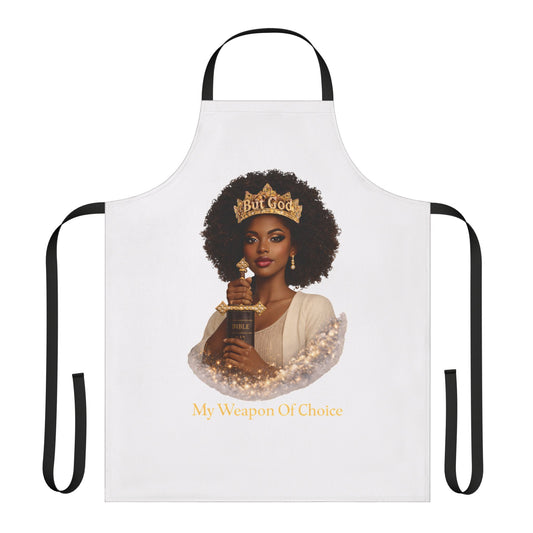 My Weapon of Choice Apron — Crowned Woman Graphic Cooking Apron