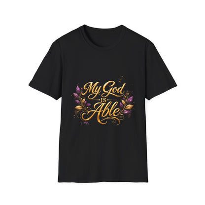 My God Is Able T-Shirt — Inspirational Christian Faith Tee