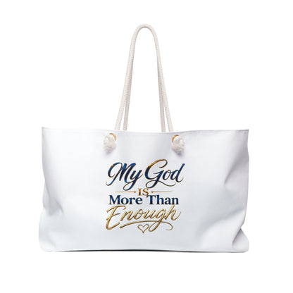 Tote Bag — "My God Is More Than Enough" Inspirational Travel Tote