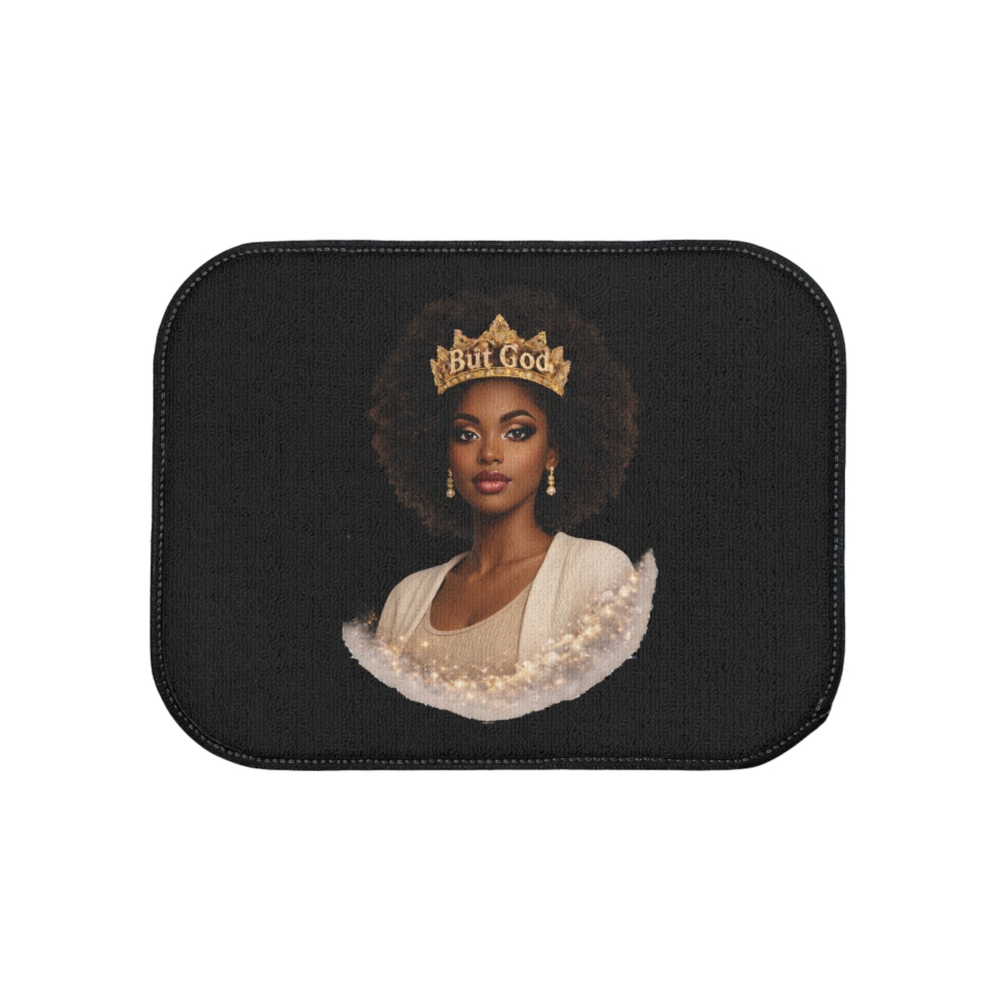 "But God" Car Floor Mat — Afrocentric Luxury Vehicle Floor Protector