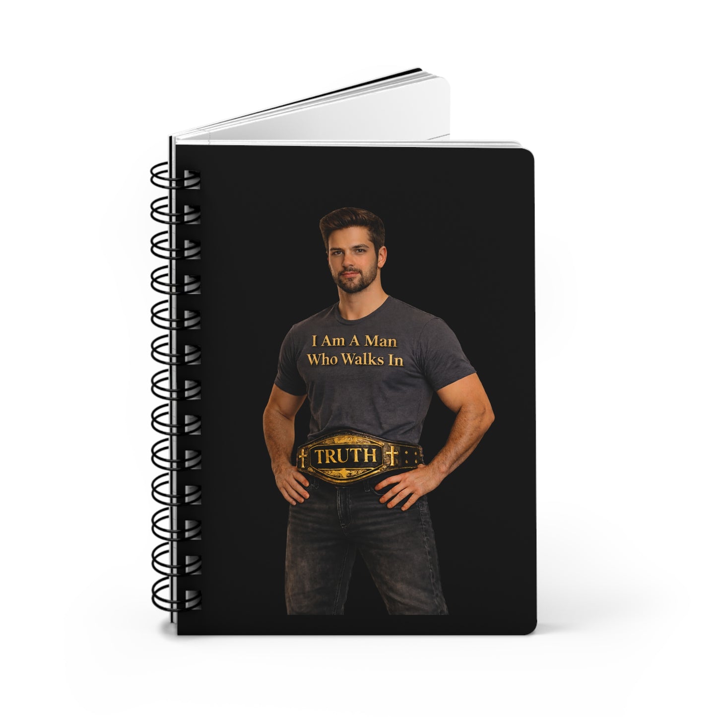 Spiral Notebook — "I Am A Man Who Walks In Truth" Inspirational Journal
