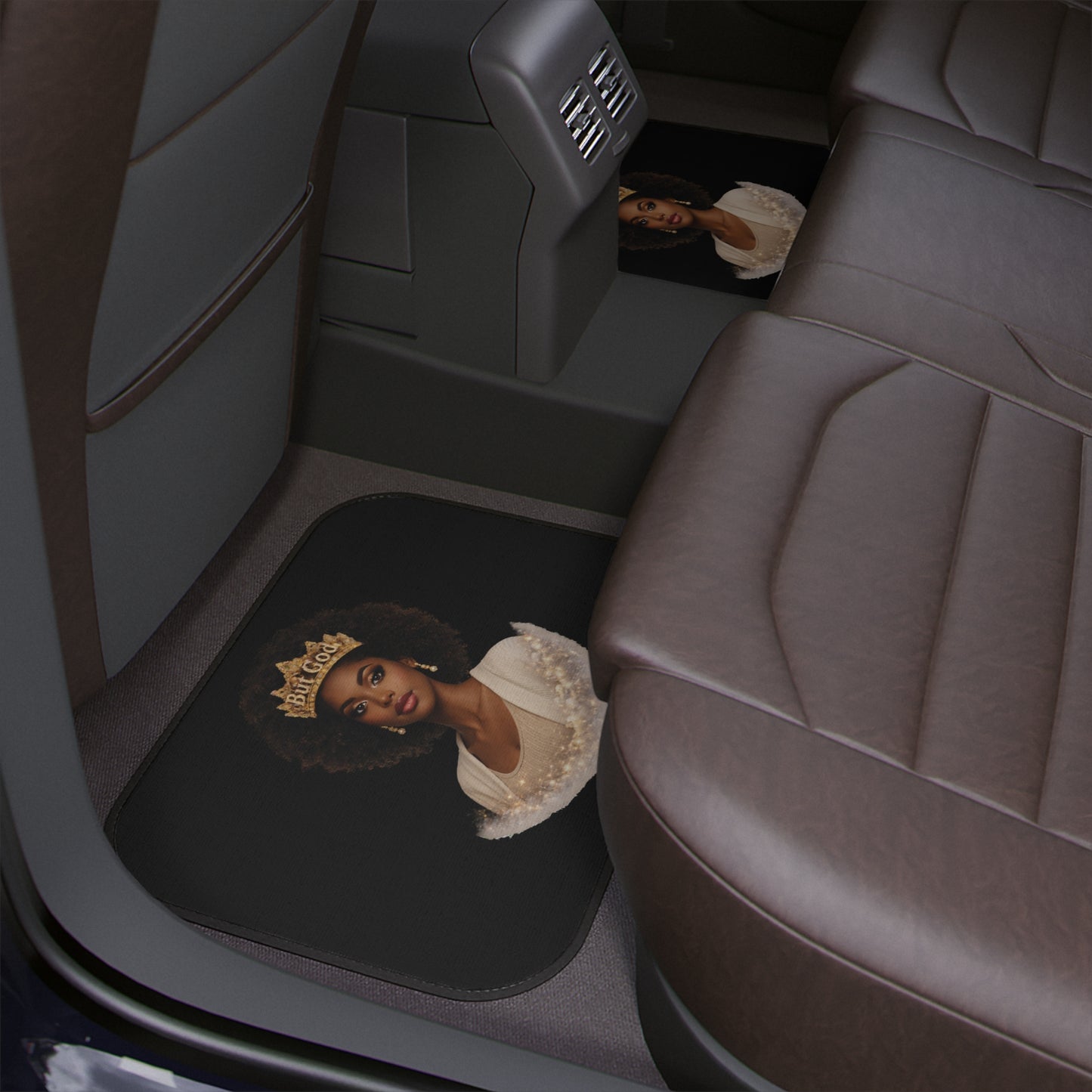 "But God" Car Floor Mat — Afrocentric Luxury Vehicle Floor Protector