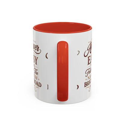 Inspirational Faith Coffee Mug — "The Answer Is Easy to Find, Follow the Narrow Brick Road"