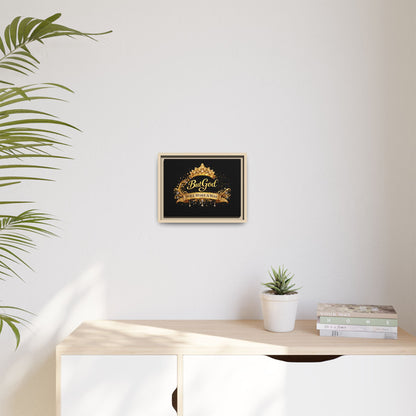 Framed Matte Canvas - "But God Apparel" Gold Crown Wall Art