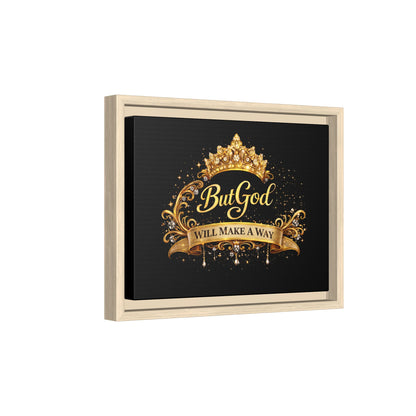 Framed Matte Canvas - "But God Apparel" Gold Crown Wall Art