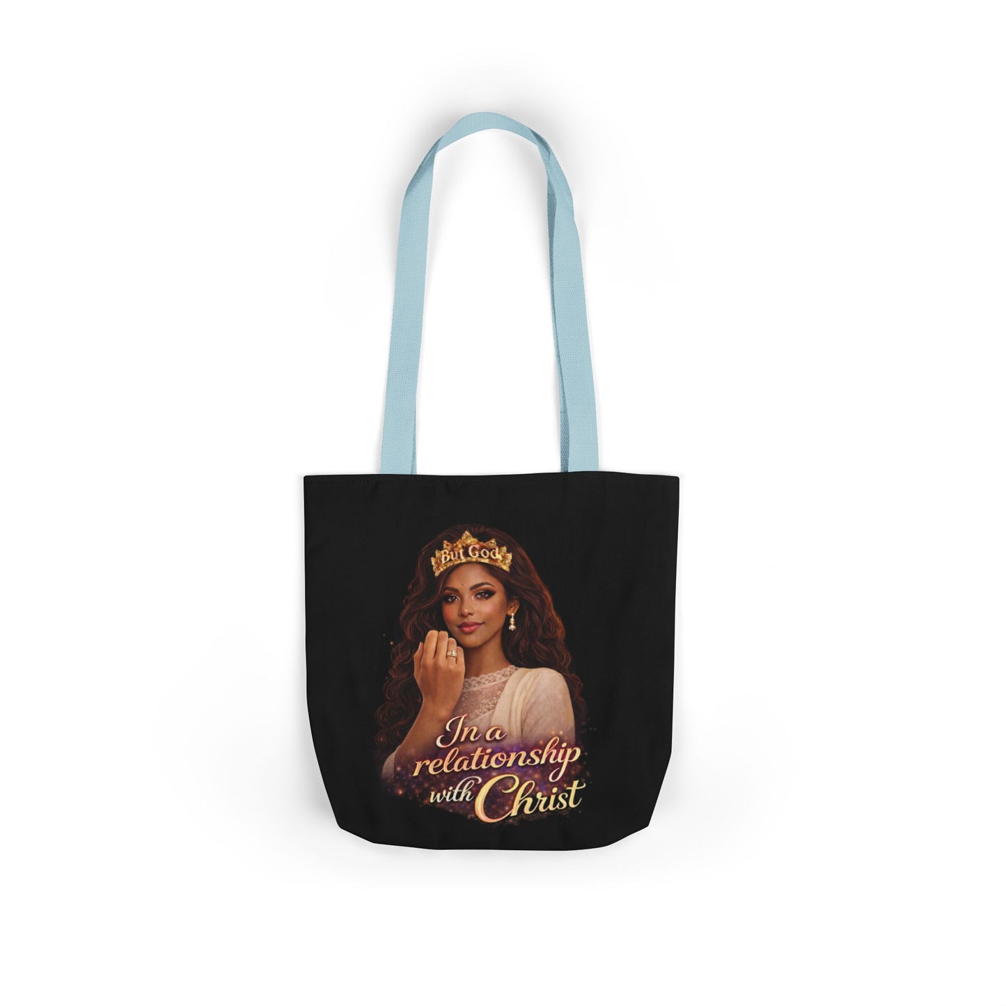 Christian Queen Tote Bag — "I'm in a Relationship with Christ" Canvas Tote