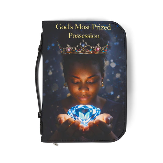 Bible Cover — "God's Most Prized Possession" Inspirational Zippered Bible Case (Isaiah 43:4)