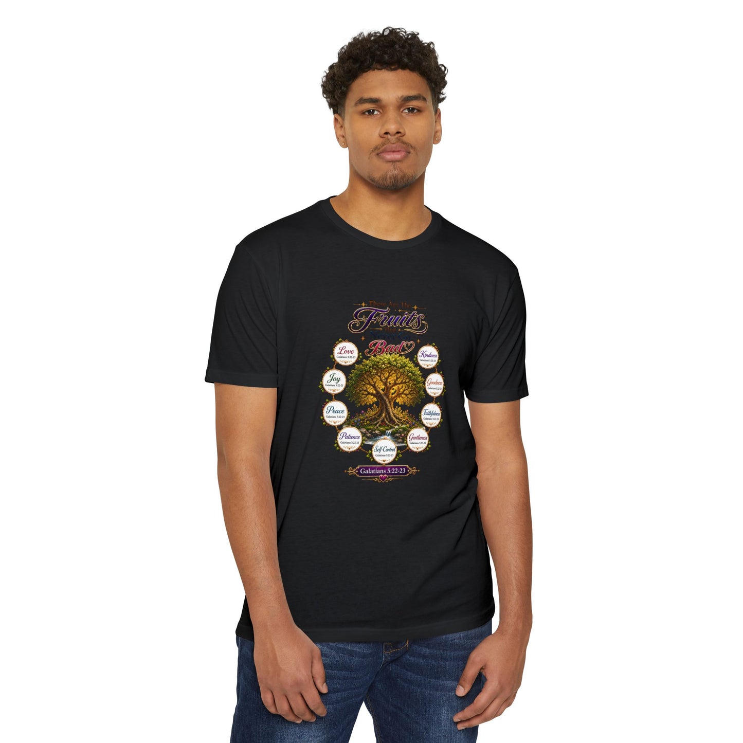 T-Shirt — Fruit of the Spirit Tree Design (Galatians 5:22-23)