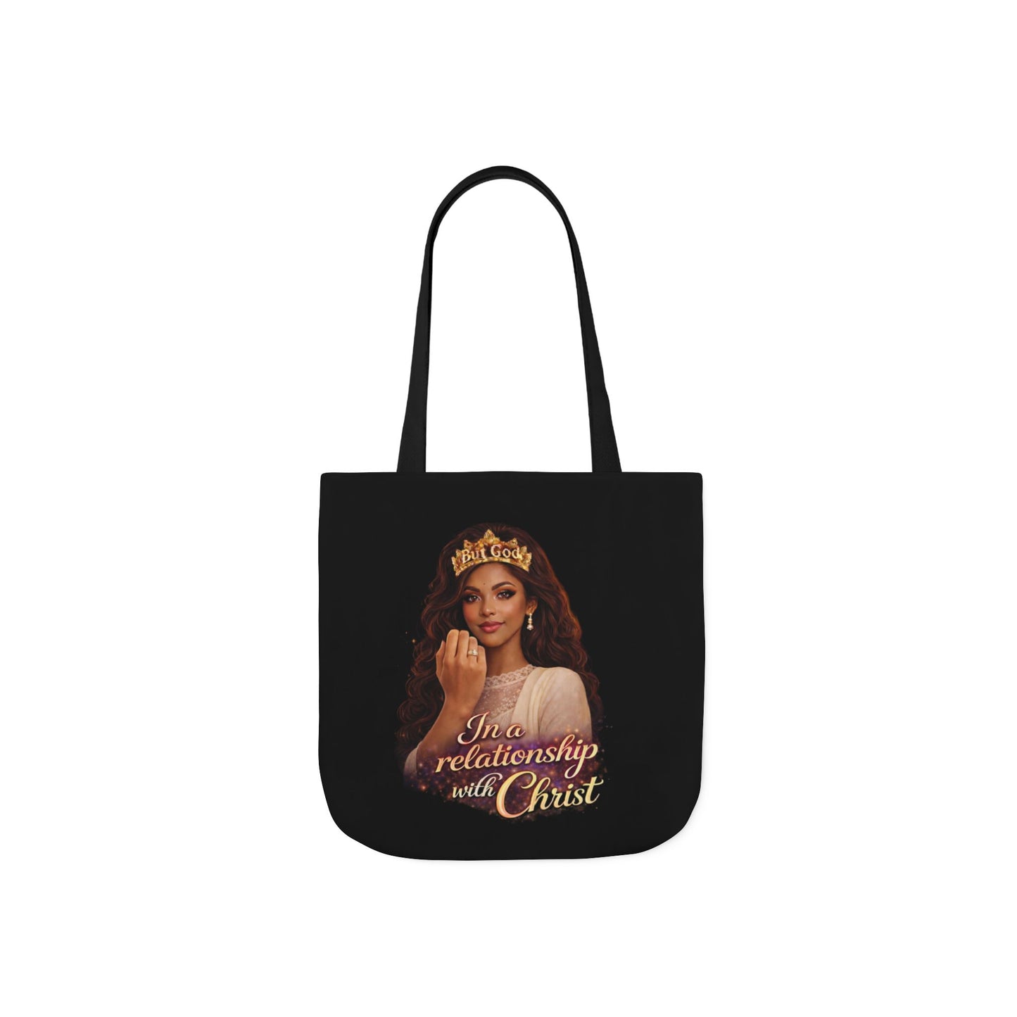 Christian Queen Tote Bag — "I'm in a Relationship with Christ" Canvas Tote