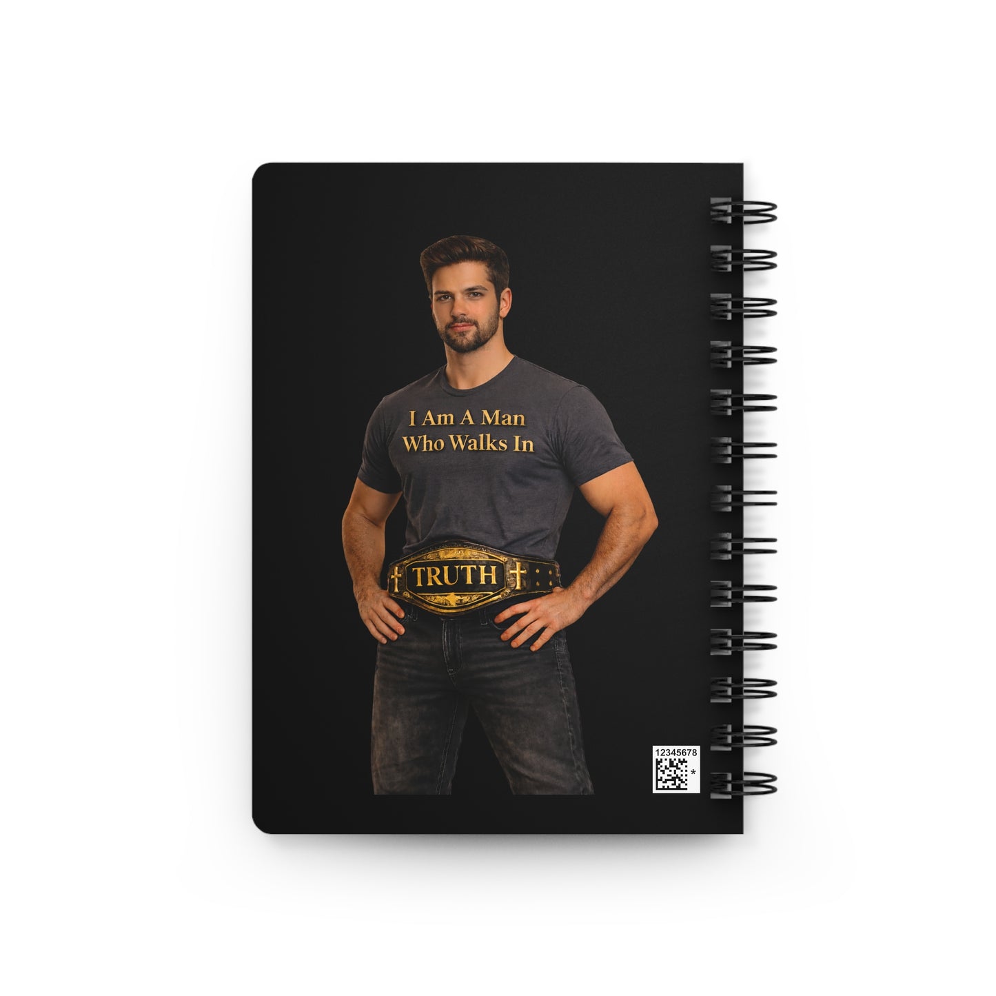 Spiral Notebook — "I Am A Man Who Walks In Truth" Inspirational Journal