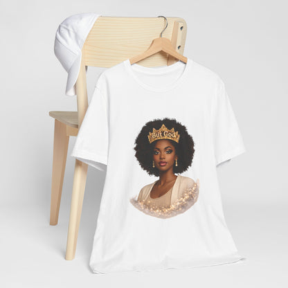 T-Shirt — Black Queen with Crown "Built Good" Graphic