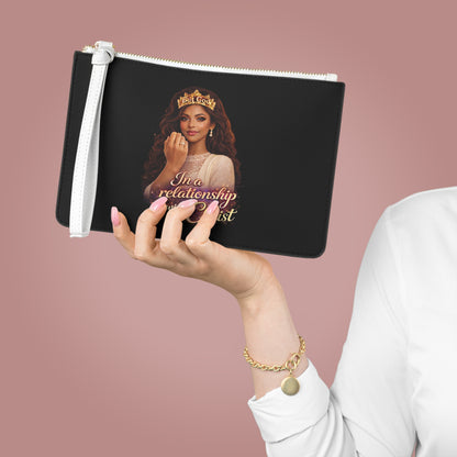 Christian Clutch Bag — "In a Relationship with Christ" Faith Wristlet