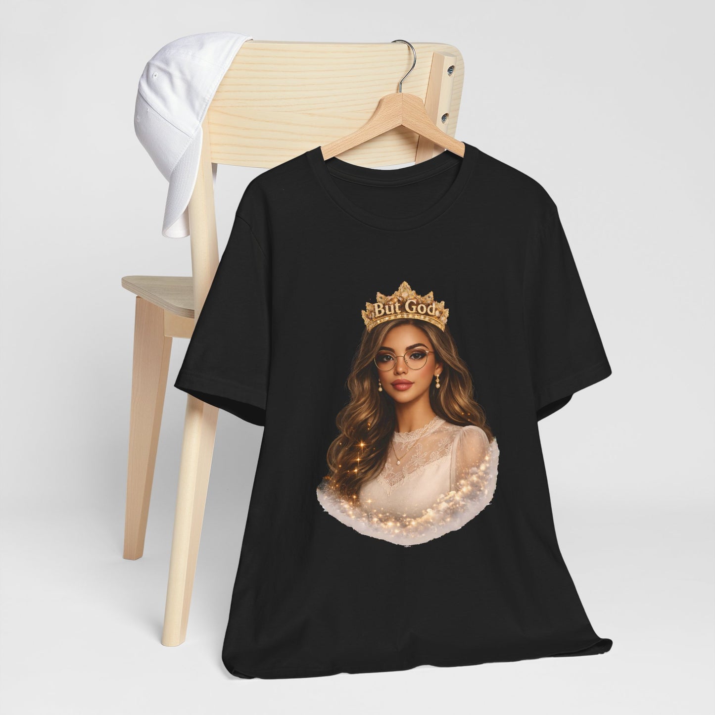 T-Shirt — Black Queen with Crown "But God" Graphic