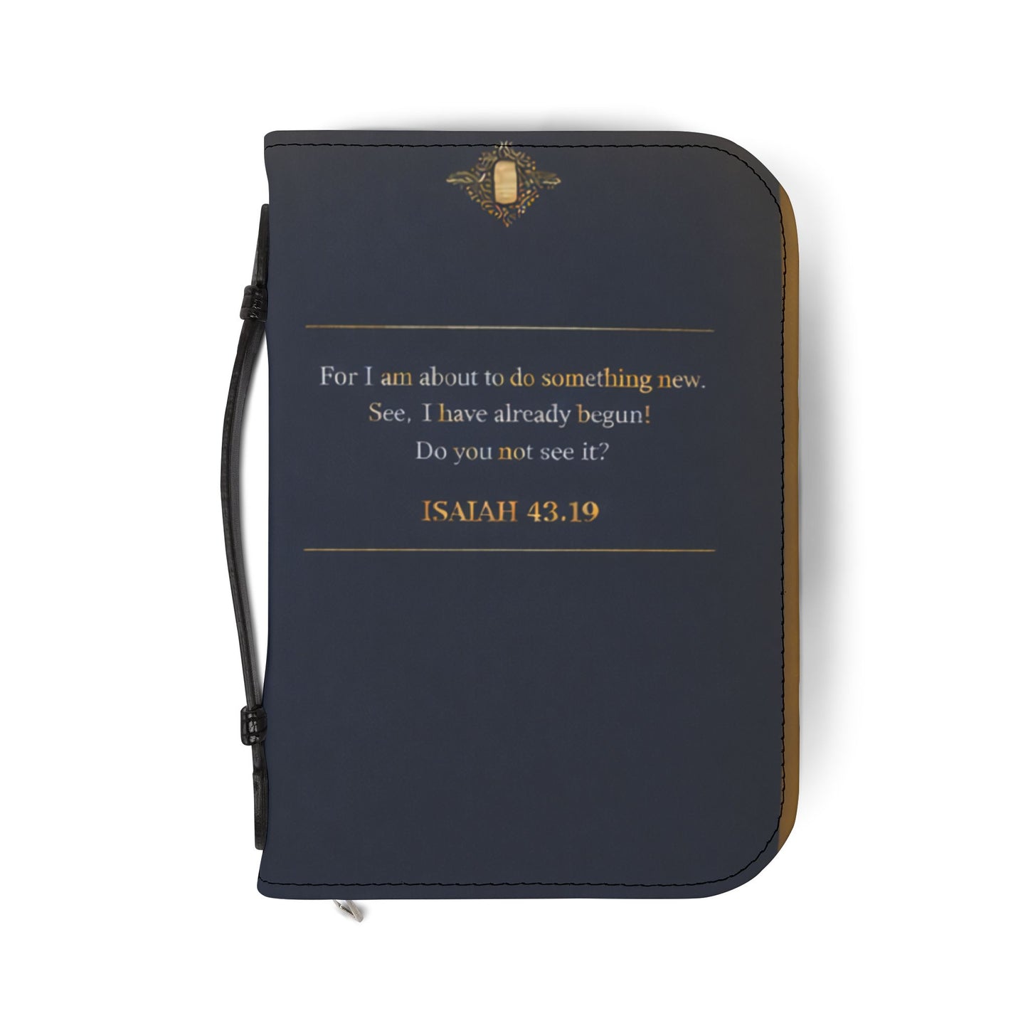 Bible Cover — "Are You Ready for a Breakthrough" Isaiah 43:19 Inspirational Zippered Cover