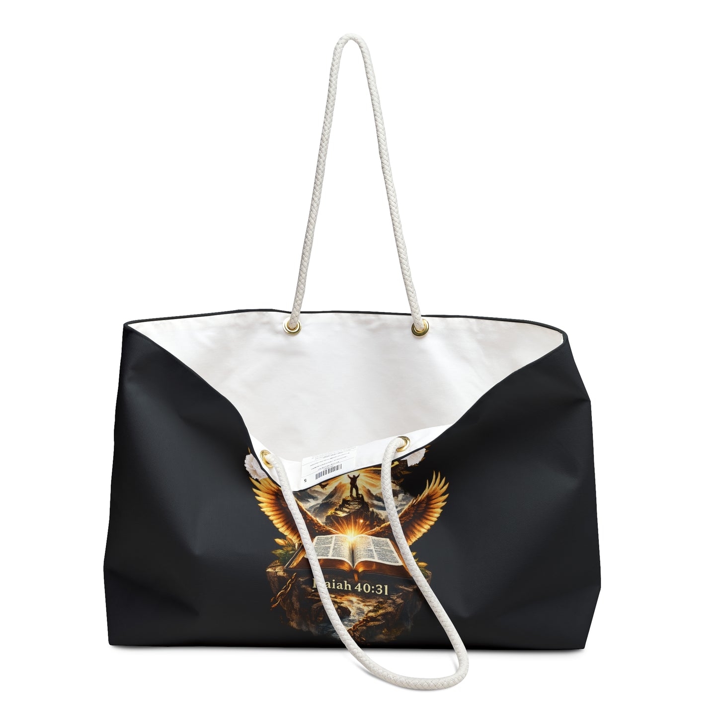 "I Will Reach New Heights in Him" Inspirational Christian Travel Tote (Isaiah 40:31)