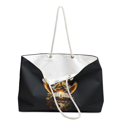 "I Will Reach New Heights in Him" Inspirational Christian Travel Tote (Isaiah 40:31)