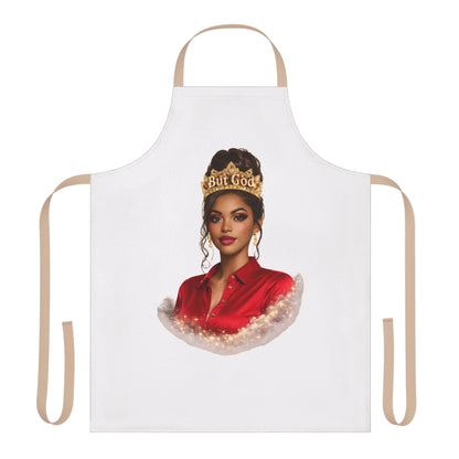 But God Crown Portrait Apron