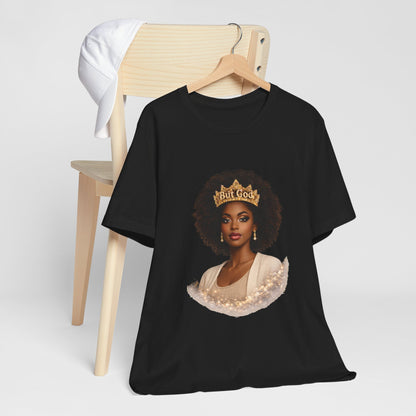 T-Shirt — Black Queen with Crown "Built Good" Graphic