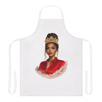 But God Crown Portrait Apron
