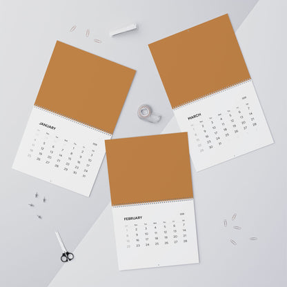 2026 Minimal Blue Wall Calendar — Modern Monthly Planner