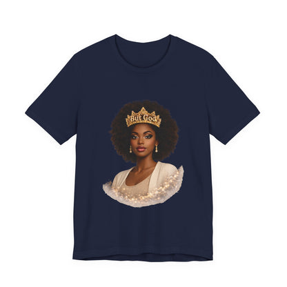 T-Shirt — Black Queen with Crown "Built Good" Graphic