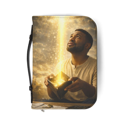 Bible Cover — "God Is My Source" Inspirational Zippered Bible Case