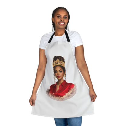 But God Crown Portrait Apron