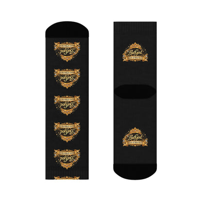 Christian 'Be God Black Crew Socks – Inspirational Faith Socks