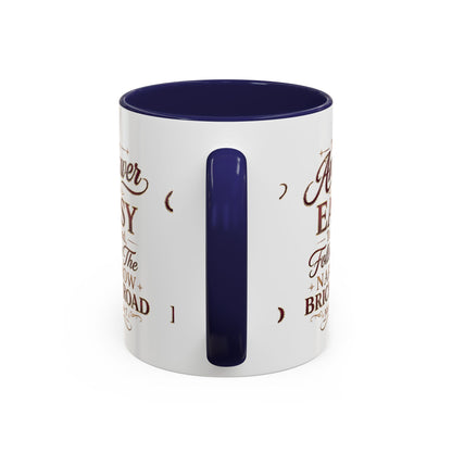 Inspirational Faith Coffee Mug — "The Answer Is Easy to Find, Follow the Narrow Brick Road"