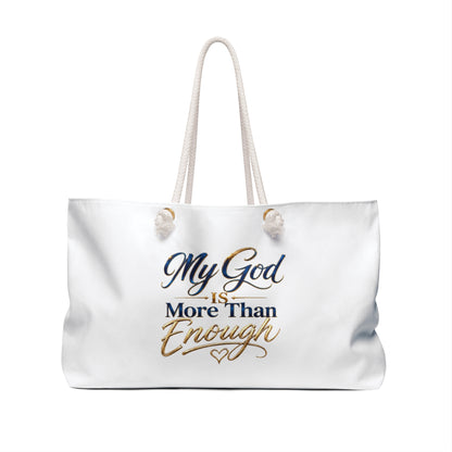 Tote Bag — "My God Is More Than Enough" Inspirational Travel Tote