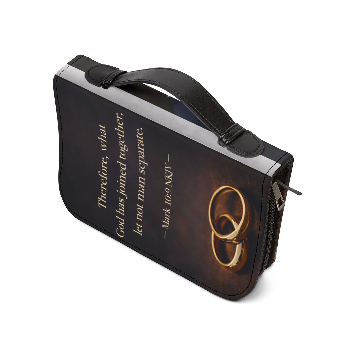 Bible Cover - "God Ordained Not Man" Wedding Scripture Bible Cover (Mark 10:9)