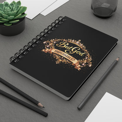 Journal - "But God" Inspirational Spiral Notebook (Christian Faith, Encouragement)