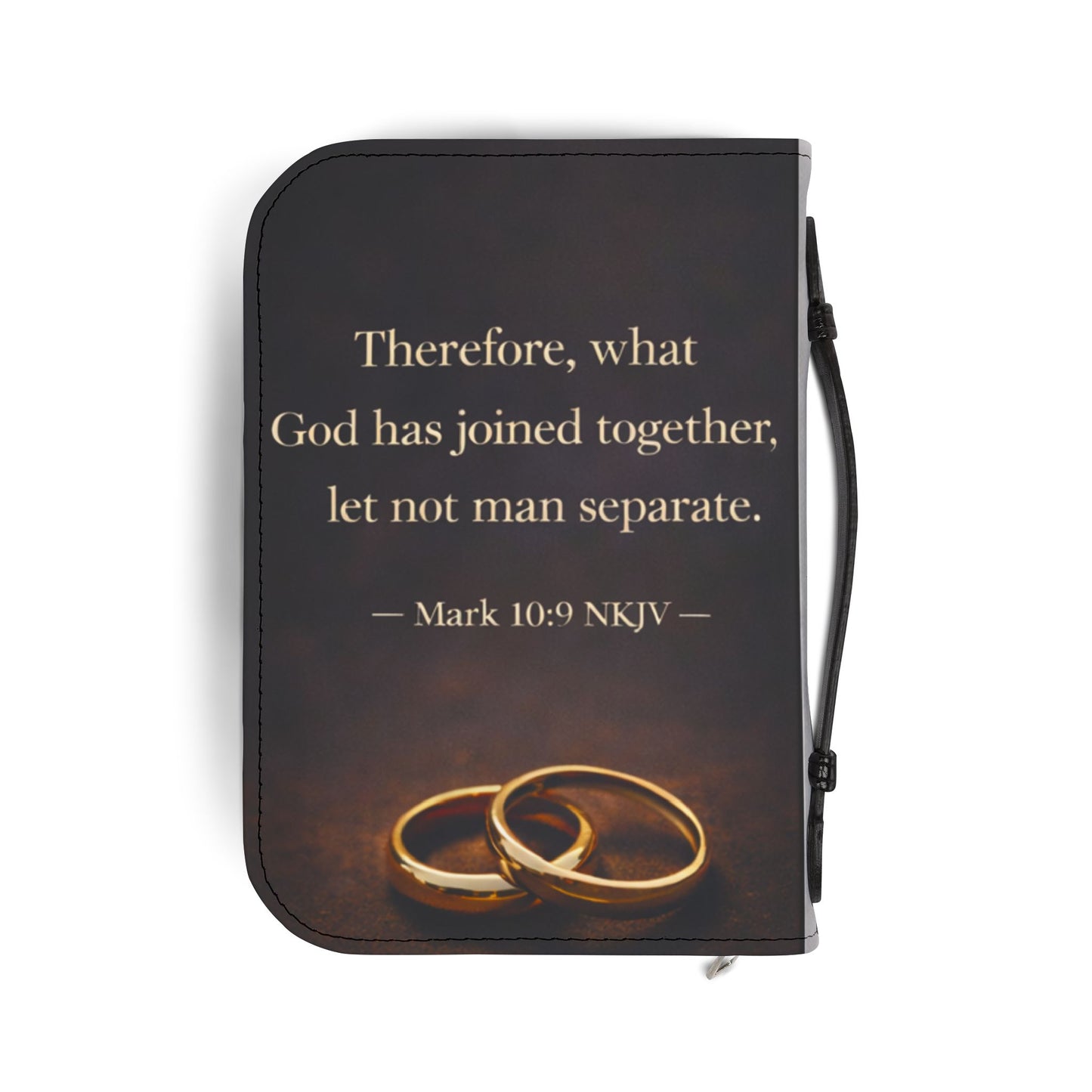 Bible Cover - "God Ordained Not Man" Wedding Scripture Bible Cover (Mark 10:9)
