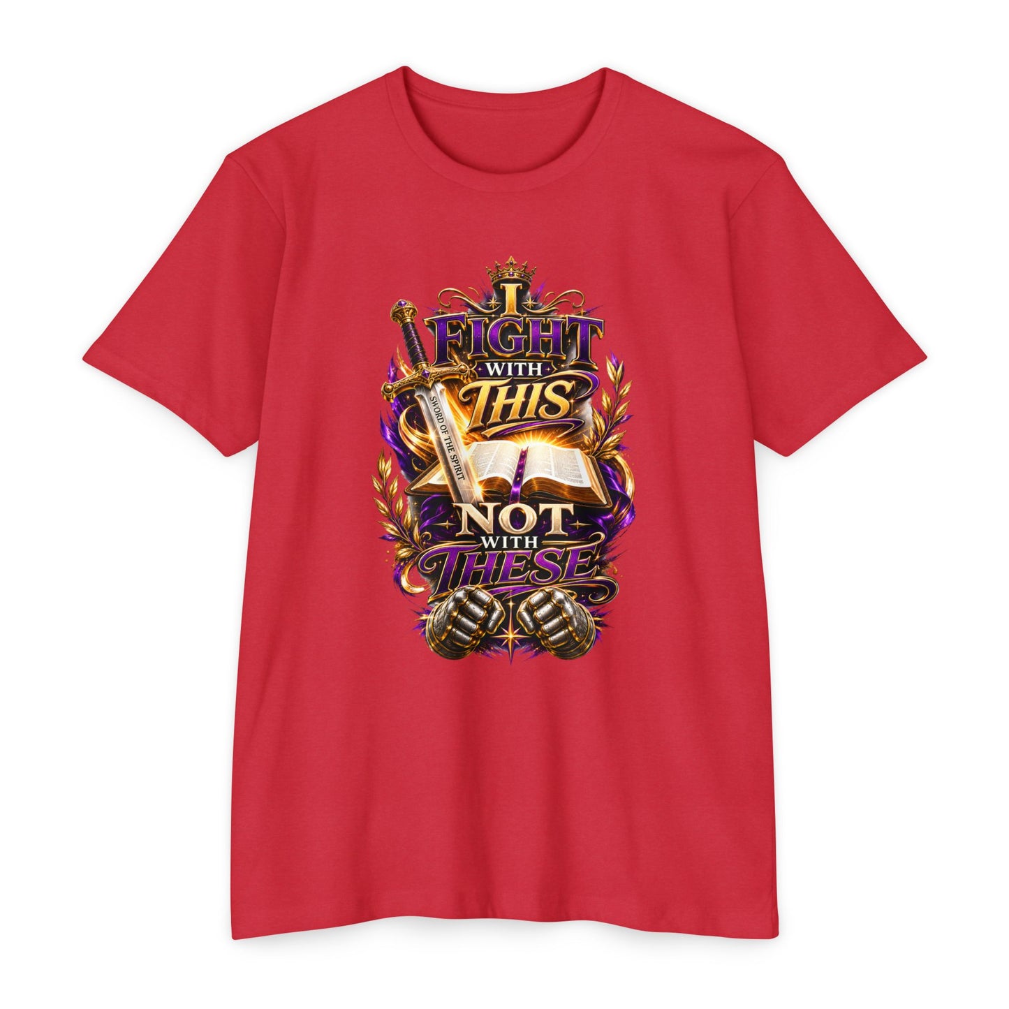 Christian Faith T-Shirt — "I Fight With This Not With These" Gospel Tee