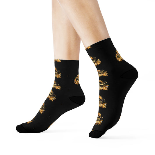 Christian 'Be God Black Crew Socks – Inspirational Faith Socks
