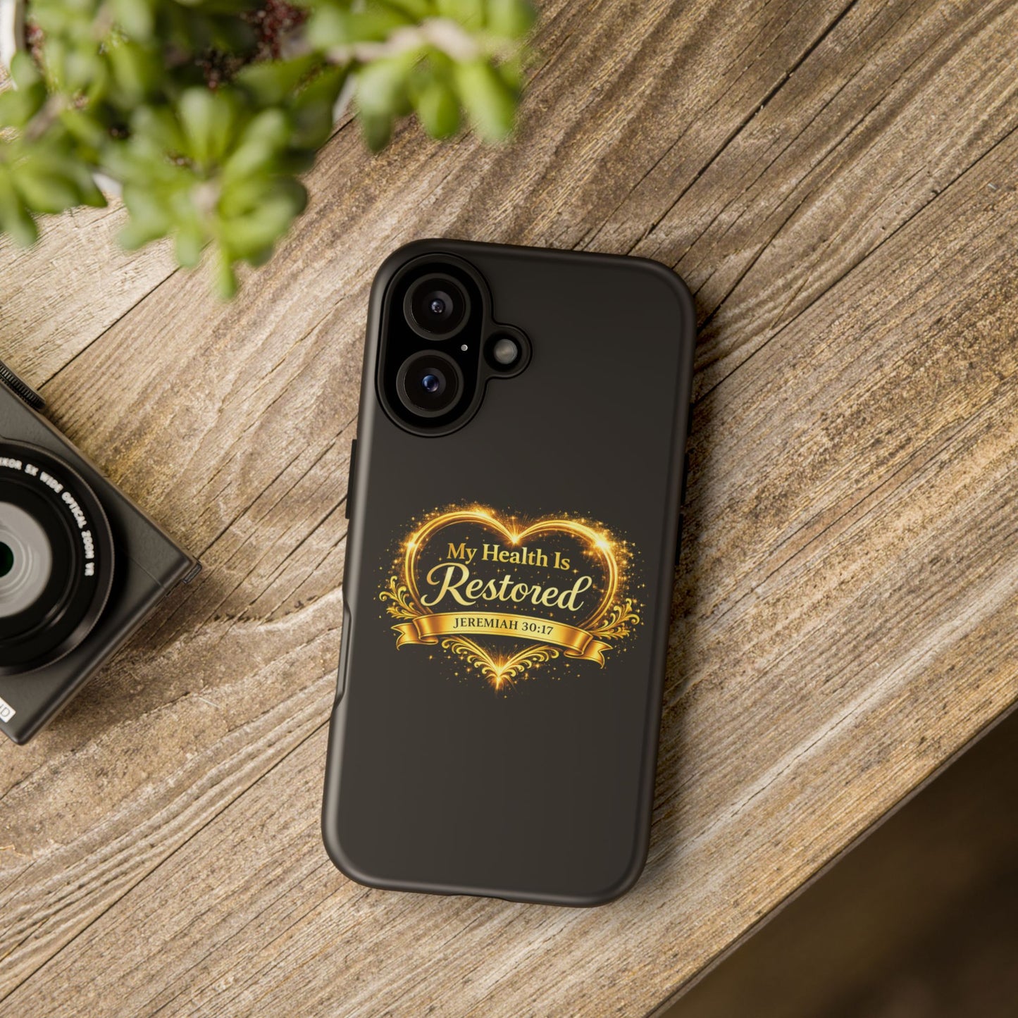 Phone Case — "My Health Is Restored" Christian Faith Design (Jeremiah 30:17)