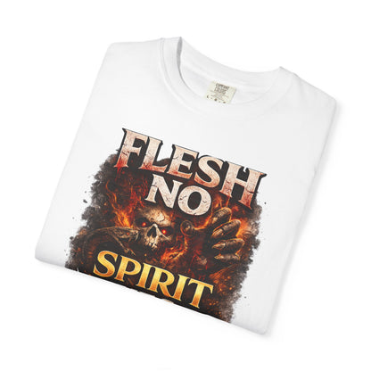 Flesh No Spirit Yes T-Shirt – Christian Faith Cross Graphic Tee (Galatians 5:16)