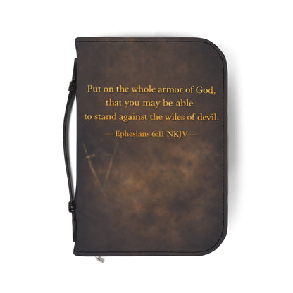 Prayer Is My Weapon Bible Cover — Ephesians 6:11 Scripture Zippered Bible Case