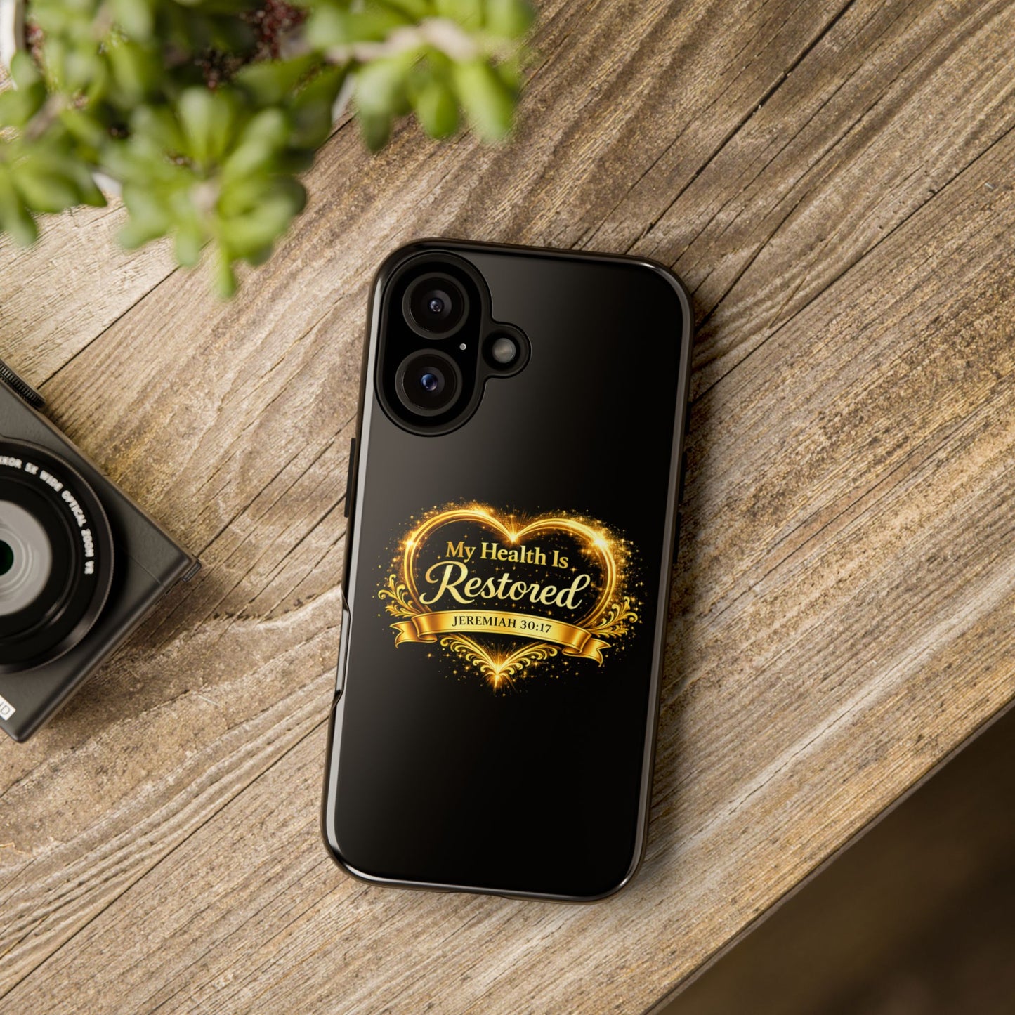 Phone Case — "My Health Is Restored" Christian Faith Design (Jeremiah 30:17)