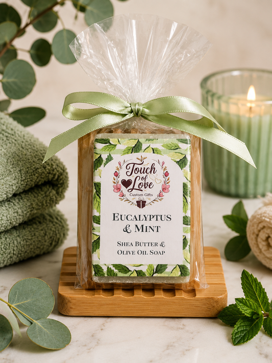 Eucalyptus & Mint Soap & Soap Dish Gift Set