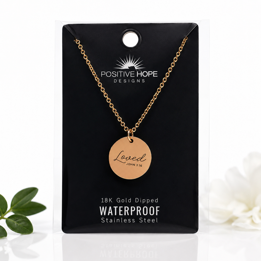 Loved Necklace – John 3:16 | 18K Gold Dipped Waterproof Necklace