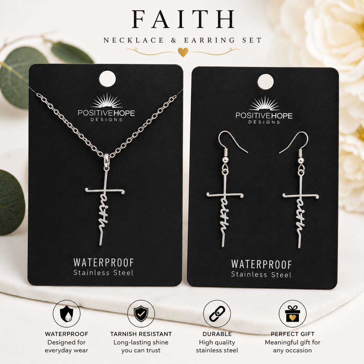Faith Necklace & Earring Set
