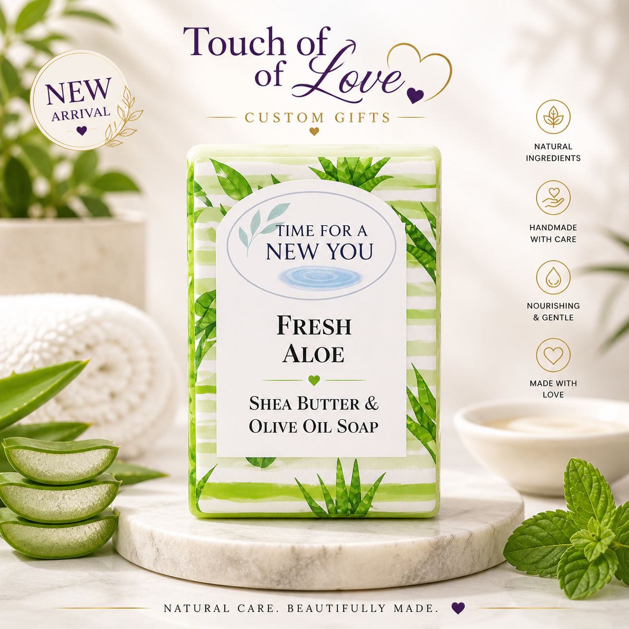 Fresh Aloe – Shea Butter & Olive Oil Soap